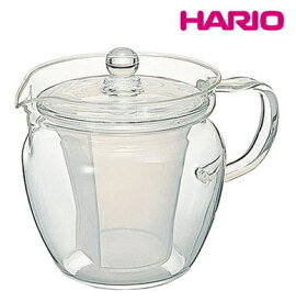 急須|ポット|お茶用品 耐熱ガラス製|透明|茶こし付 HARIOハリオ　茶ポット　茶茶・なつめ　CHRN-2N　2杯用360ml(EBM24-1)(1259-2)