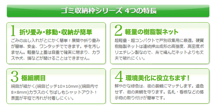楽天市場】送料無料 折畳み式ゴミ収納枠 1200タイプ(家庭ゴミ用