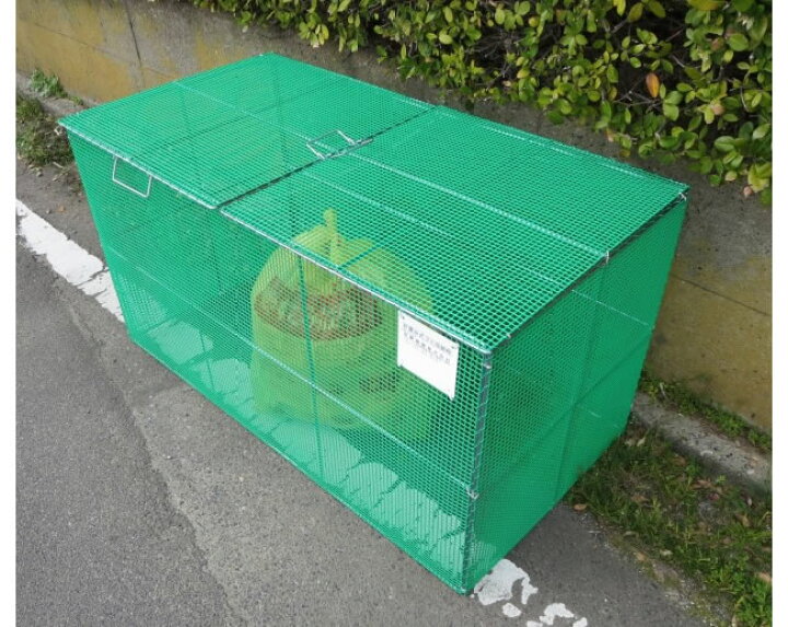 楽天市場 送料無料 折畳み式ゴミ収納枠 10タイプ 家庭ゴミ用 5 11世帯分 持ち運びラクラクの折りたたみタイプ ごみ集積所の カラス除け 猫除け からす 対策 ネコ対策 に 移動式ゴミ収納 屋外用ゴミ箱 ボックス型 ゴミステーション 野良猫 防鳥 カラスネット 中越