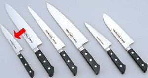 包丁・ナイフ 堺菊守SKKバナジウム鋼包丁(口金付) ペティナイフ (両刃) 18cm (1-0314-0903)