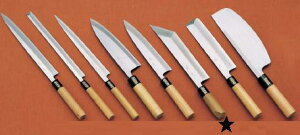 包丁・ナイフ 本霞・玉白鋼 佐文 江戸さき包丁 (片刃) 24cm (1-0298-0603)