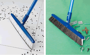 ※代引不可 清掃・掃除道具 ほうき(箒) 屋内用 スチール柄・長柄 硬軟2種類の毛材 コンドル自由箒ツーウェイ32(幅34cm) (山崎産業) C