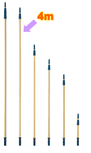 ※代引不可 プロテック伸縮ポール4m (2段伸縮柄) (山崎産業) C 清掃用品・掃除道具 窓用・高所用 ガラス清掃 (4m) C75-6-400X-MB