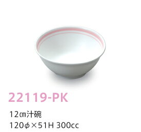 強化磁器子供用食器 サークルピンク 12cm汁碗 (120×51mm・300cc) キッズメイト(朝日化工)［22119-PK］ 業務用 学校給食・保育園・幼稚園