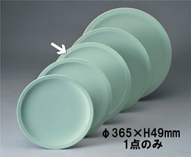 メラミン 青磁 高台皿1尺2寸 (365×H49mm) エンテック/ENTEC[CS-35]　 業務用 プラスチック製食器 割れない安全なメラミン樹脂(EBM外)
