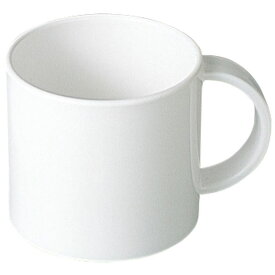 ポリプロピレン製手付コップ マイカップ(小) 260ml ホワイト (76φ×103×H72mm) エンテック/ENTEC[No.808 W] (EBM25-1)(1540-2)
