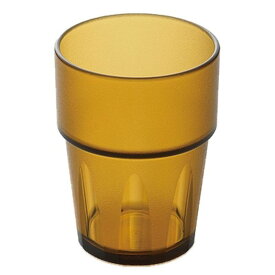 PCT樹脂 キングタンブラー 300ml　アンバー (78φ×H100mm 300ml) エンテック/ENTEC[TR-805A] (EBM25-1)(1538-12)