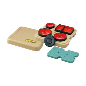 保温弁当箱 温かい料理と冷たい料理を、一緒にお届け! 象印 配食保温容器 まごころ便 (食器付) DA-SN10 ウスチャ(CA)(1-2470-0402)