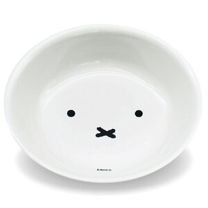 メラミン miffy face 深皿(直径165×高さ36mm) ミッフィーフェイス シリーズ!お目々と口だけのアップタイプ 白黒 シンプルだけどかわいい 子ども用 こども向け キッズ 食器 割れにくいプラスチ