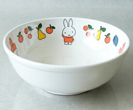 【10点セット】メラミン子供用食器 ミッフィー miffy＆fruits ラーメン鉢 (160×60mm・720cc) 関東プラスチック工業［M-50FR］ 業務用 保育園・幼稚園