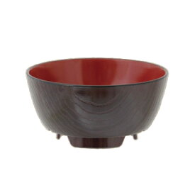 超耐熱漆器 ふぃっと幼児汁碗 溜内朱 (110×55mm・280cc) キッズメイト(朝日化工)［ABS-353TR］ 業務用 プラスチック製 保育園・幼稚園 子供用食器