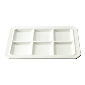 メラミン パレット6 270X193mm H19mm アイボリーホワイト・C パレット[E206IWC] マルケイ 業務用 食洗機対応 割れにくい 丈夫 業務用 プラスチック 樹脂 食器 皿 D8