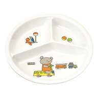 ※2個セット※メラミン子供用食器 こぐまちゃん 三つ仕切皿 小 (194×28mm) マルケイ［J25KO］ 業務用 プ…