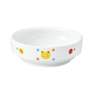 ※5個セット 強化磁器 11.5cm すくいやすい食器【1712-1280】 115X42mm 290cc フルーツべあ おぎそ 業務用 割れにくい 丈夫 業務用 子ども用 強化磁器製 食器 皿