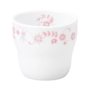 ※5個セット 強化磁器 持ちやすい幼児用カップ【2025-1310】 74X66mm 170cc サラサ・ピンク おぎそ 業務用 割れにくい 丈夫 業務用 子ども用 強化磁器製 食器 皿