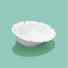 メラミン製自助食器 ユニバーサル 小鉢 リズム (156×140×44mm・330cc) 三信化工［MS-43RRZ］　プラスチック製 介護施設・老人ホーム向け 高齢者用食器