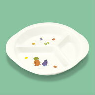 メラミン子供用食器 サラダっこ 三ツ切ランチ皿 (220×200×34mm) 三信化工［MS-879WSS］ 業務用 プラス…