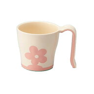 でんでん マグカップ 花・ピンク (80(持ち手込み114)×82mm・240cc) 三信化工［UPC-180NP］ 業務用 プラ…