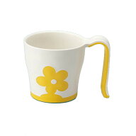 でんでん マグカップ 花・イエロー (80(持ち手込み114)×82mm・240cc) 三信化工［UPC-180NY］ 業務用 プ…
