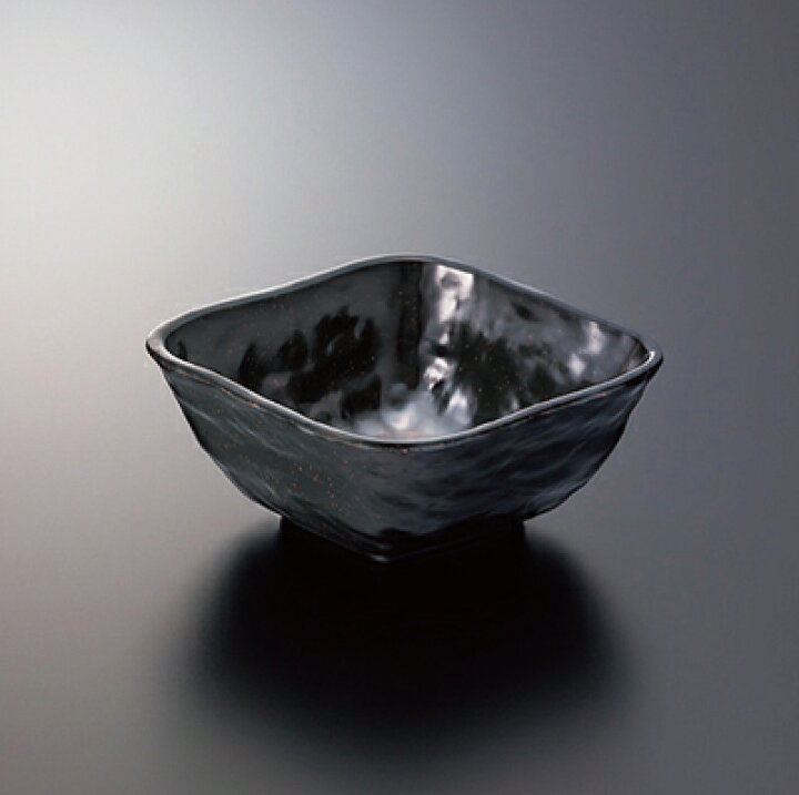 楽天市場】メラミン 黒釉 角小鉢 (100×100×H45mm・220ml) [M-487KYU 