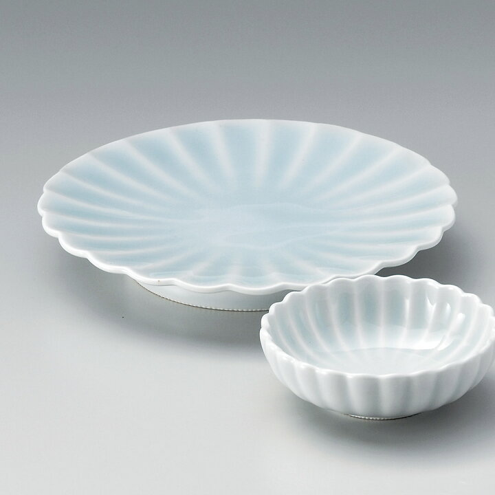 楽天市場】【1点販売/5点セット販売】強化セラミック 青白磁菊型天皿  