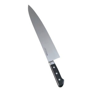 送料無料 包丁・ナイフ 刃とツバが一体で衛生的! ミソノ・ステンレスモリブデン鋼包丁 牛刀(両刃)No.516 33cm (1-0312-0207)