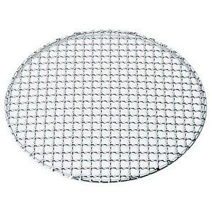 バーベキュー用品☆アミ (30cm) Ω18-8クリンプ目丸焼網・タフマル 30cm (1-0781-1007)