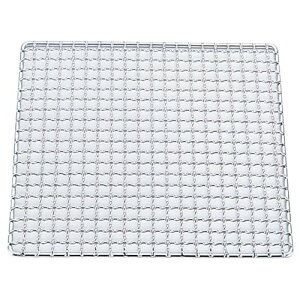 バーベキュー用品☆アミ (24cm) Ω18-8クリンプ目角焼網・タフカク 24cm (1-0781-1102)