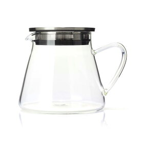 FORLIFE フジグラスティーポット 841(満水532ml) 茶葉のジャンピングが見れる透明耐熱ガラス製 茶こし付き ルースリーフティー フラワーティーなどに!(1-0912-0401)