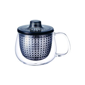 UNIMUG ユニマグ 22917 グレイ 茶葉を抽出してそのまま飲める かわいい耐熱ガラスのマグカップ (9-0918-1904)