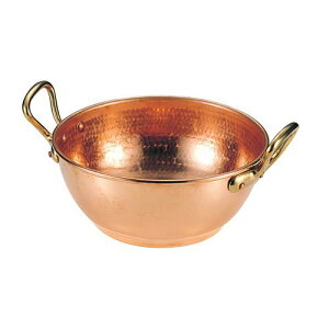 送料無料 製菓用品 和菓子用品・鍋・ボール お菓子作り 35cm モービル 銅 シロップボール(スズメッキなし)2192.35 350×180(1-1171-0303)