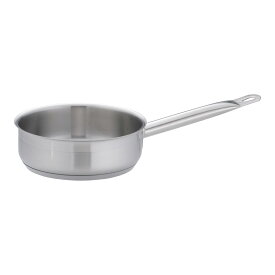TKG PRO(プロ)片手浅型鍋(蓋無) 18cm ステンレス 業務用 プロ仕様 電磁調理器対応 なべ 調理用 IH対応 多層構造 片手鍋 浅鍋 優れた耐久性 (1-0009-0502)