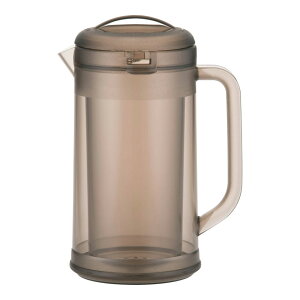 BK ノンウェットピッチャー 1.7L スモークブラウン 業務用 卓上用品 水差し ポット 冷水 飲食店 カフェ ラーメン屋 耐熱 プラスチック 二重構造 水滴防止 (1-1962-0501)