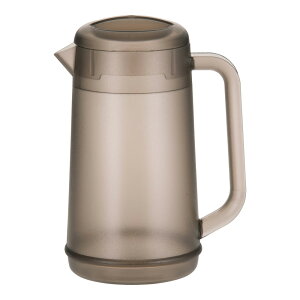 BK丸型ウォーターピッチャー スモークブラウン 業務用 卓上用品 水差し ポット 冷水 飲食店 カフェ ラーメン屋 耐熱 プラスチック (1-1961-0301)