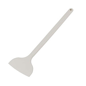 シリコンクリーンヘラ 特大 L500 白 樹脂製 プラスチック ゴムベラ 三角 幅広タイプ 長柄 (1-0451-1201)