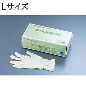 使い捨て手袋 100枚入 厨房・調理場用 作業用 ダンロップ　粉なし天然ゴム極うす手袋　L(9-1470-0503)