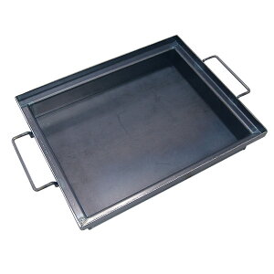 角型鉄餃子鍋 取手付   業務用 餃子用鉄板 餃子焼き鍋 (9-0428-0701)