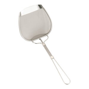 TSステンレス プレス式角型カス揚 中 細目(40メッシュ)  業務用 ステンレス製 揚げ物用品 厨房用品 アミ すくい網 (9-0435-0402)