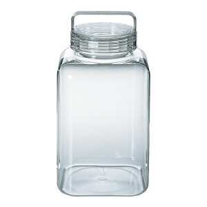 UK フルーツリカージャー 角型 5.0L  プラスチック製 密閉 密封 保存容器 保存びん 梅酒 果実酒作り(9-0251-0801)