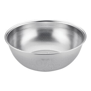 18-8 HACCP深型パンチボール 27cm ハサップ対応シリーズ 業務用 ステンレス製 衛生的 ザル (9-0265-0305)