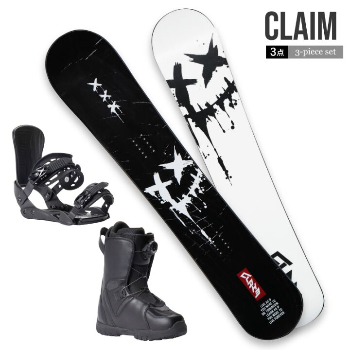 楽天市場】スノーボード メンズ 3点セット CLAIM 板 ブーツ 