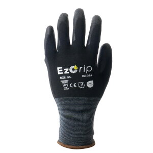 COVERWORK カヴァーワーク (EZ-324) オイルが付いても滑りにくい グローブ ニトリルゴム ポリウレタン 手袋 18ゲージ 背抜きコート EzGrip(イージーグリップ) 18G 蒸れにくい 【ワーク】 【作業用 手