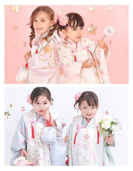 楽天市場】【豪華9点フルセット】 七五三 着物 3歳 販売 くすみカラー  