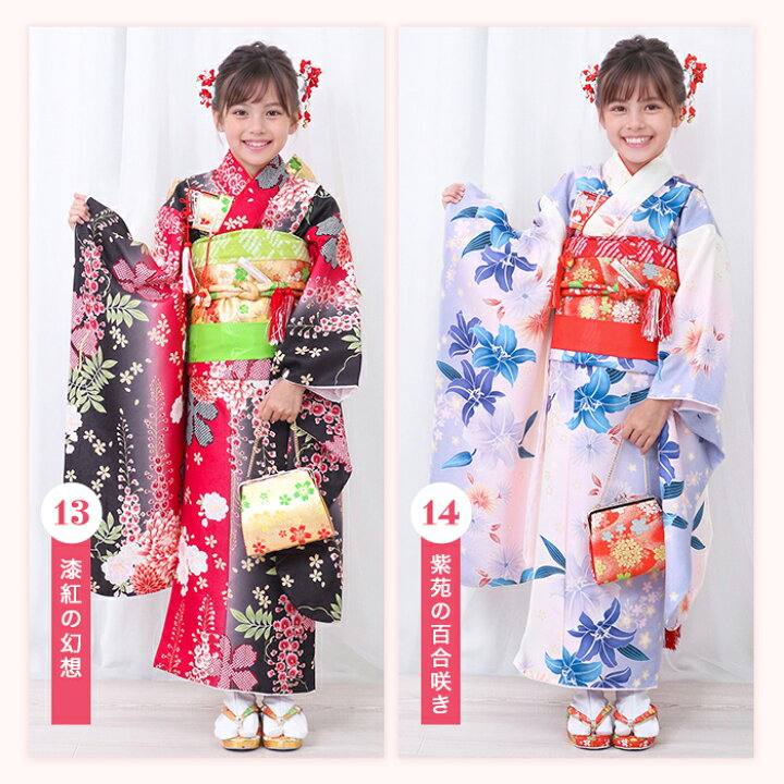 楽天市場】七五三 着物 7歳 【豪華15点フルセット】 購入 女の子 
