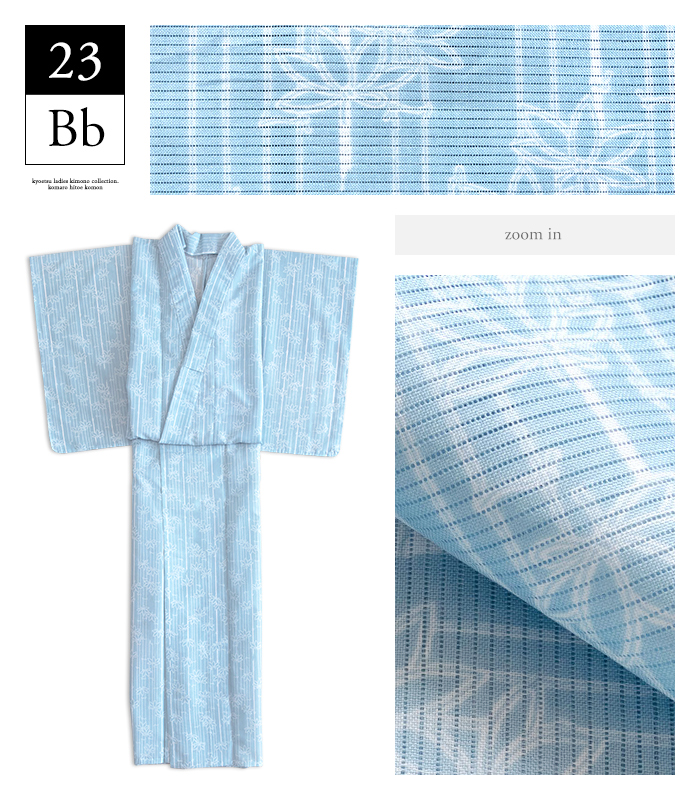 KYOETSU キョウエツ 着物 洗える 駒絽単衣 小紋 277 レディース (M, 32Ba)
