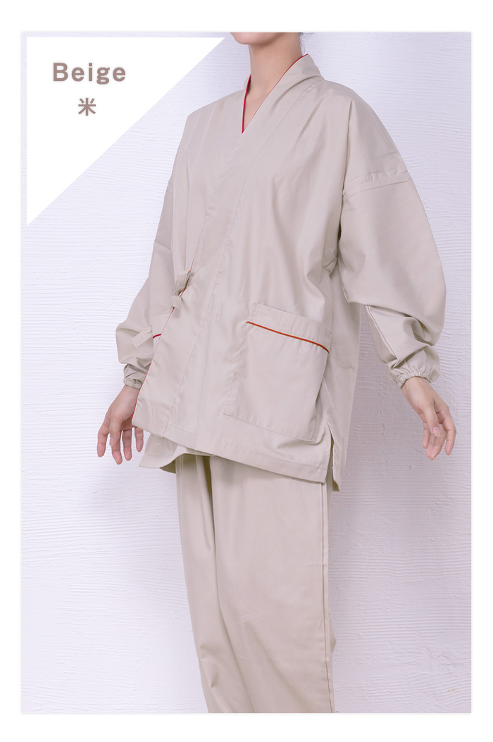 (作務衣 09) 作務衣 レディース 女性 7colors 秋 洗える さむえ ユニフォーム M/L | 京越卸屋