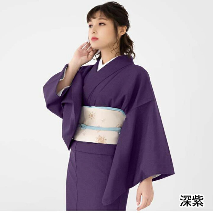 楽天市場】(女袷) 洗える着物 袷 14colors sサイズ 色無地 着物 女性 