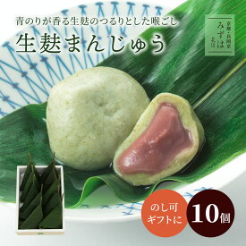 お中元 和菓子 ギフト | 生麩まんじゅう10個入【のし紙可】【送料無料】 スイーツ プレゼント 高級 お取り寄せ 京都 和菓子 詰め合わせ 保存料不使用