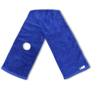HOOPLOOP 今治タオル ネイビー メンズ レディース スポーツタオル フェイスタオル 綿100% 両面パイル地 今治 マフラータオル ランニング 首タオル 首巻きタオル ずり落ちない 国内製造 日本製