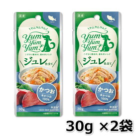 ヤムヤムヤム yum yum yum！ ジュレ仕立て かつお 30g ×2袋セット 犬 ペットフード トッピング